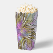 Floral kleurrijk Abstract fractal met roze en goud Bedankdoosjes (Popped)