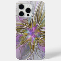 Floral kleurrijk Abstract fractal met roze en goud