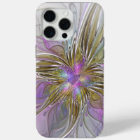 Floral kleurrijk Abstract fractal met roze en goud