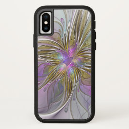 Floral kleurrijk Abstract fractal met roze en goud iPhone 13 Hoesje