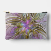 Floral kleurrijk Abstract fractal met roze en goud Etui (Voorkant)