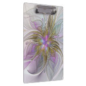 Floral kleurrijk Abstract fractal met roze en goud Klembord (Rechts)
