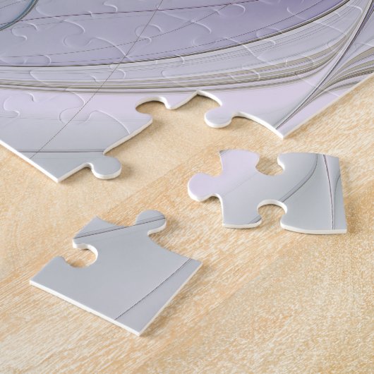 Floral kleurrijk Abstract fractal met roze en goud Legpuzzel (Zijkant)