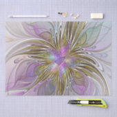 Floral kleurrijk Abstract fractal met roze en goud Tissuepapier (Craft)