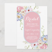 Floral kleurrijke Bridal Shower Kaart (Voorkant / Achterkant)