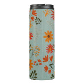 Floral  kleurrijke ventilator thermisch getumbler thermosbeker (Achterkant)