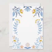 Floral kleurrijke volksmirbruiloft kaart (Achterkant)