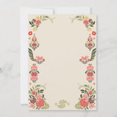 Floral kleurrijke volksmirbruiloft save the date (Achterkant)