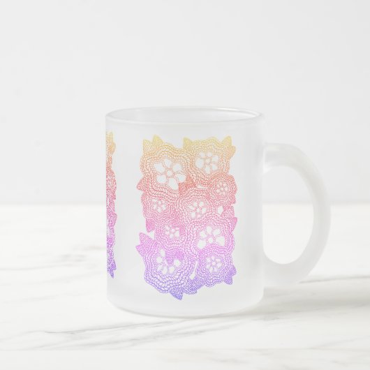 FLORAL KNIT Frosted Glass Mok (Rechts)