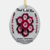 Floral Knitted Bliss Ceramic Ornament | Rose Keeps (Rechts)