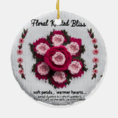 Floral Knitted Bliss Ceramic Ornament | Rose Keeps (Achterkant)
