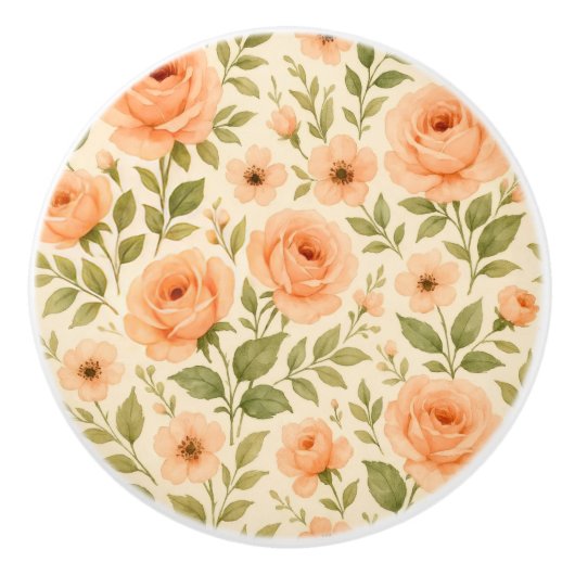 Floral knob. keramische knop (Voorkant)