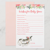 Floral Koe Baby shower wil Baby (Voorkant / Achterkant)