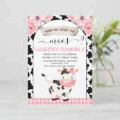 Floral Koe print laat je de dierentuinen van de da Kaart (Staand voorkant)