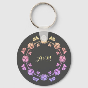 Floral koninklijke Sleutelhanger