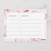 Floral koperen glitter script vrijgezellenfeest re briefkaart (Achterkant)