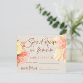 Floral koperen glitter script vrijgezellenfeest re briefkaart (Staand voorkant)