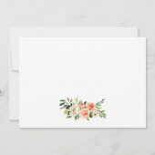 Floral koraal gouden bruiloft dank u bedankkaart (Achterkant)