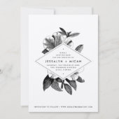 Floral Kraft bruiloft Save The Date (Voorkant)
