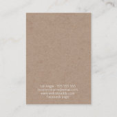 Floral Kraft Handgemaakte Oorbellen Sieraden Displ Visitekaartje (Achterkant)