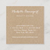 Floral kraft square visitekaartje (Achterkant)