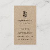 Floral Kraft | Verticaal Visitekaartje (Achterkant)