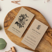 Floral Kraft | Verticaal Visitekaartje