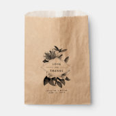 Floral Kraft Wedding Favor Dank je Bedankzakje (Voorkant)