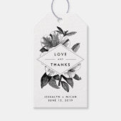 Floral Kraft Wedding Favor Dank je Cadeaulabel (Voorkant)