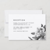 Floral Kraft Wedding Reception Kaart (Voorkant)