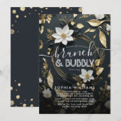 Floral krans bruiloft brunch bubble Vrijgezellenfe Kaart (Voorkant / Achterkant)