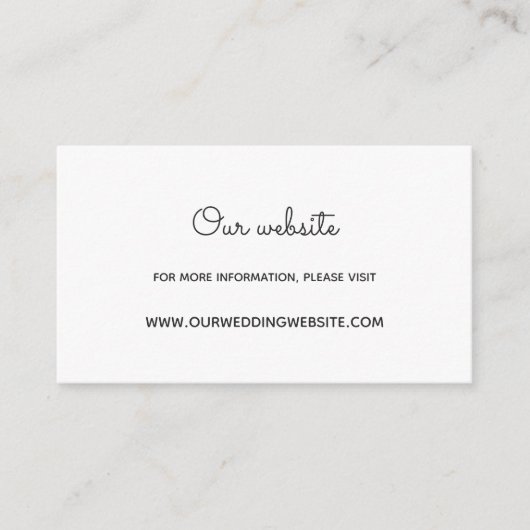 Floral krans bruiloft website kaart (Voorkant)