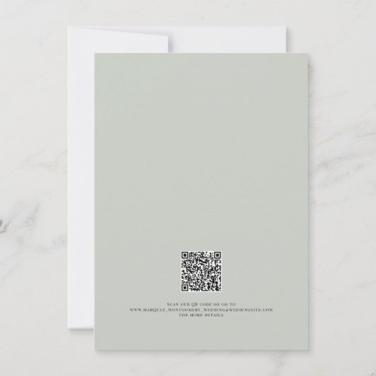 Floral krans herfst Wildflower bruiloft details Kaart (Achterkant)