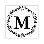 Floral krans monogram stempel (Design)
