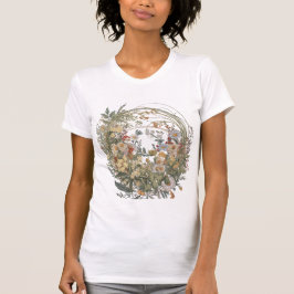  Floral Krans T-shirt – Elegant Botanisch