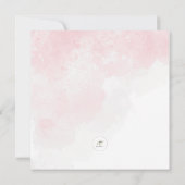 Floral krans verjaardagsuitnodiging kaart (Achterkant)