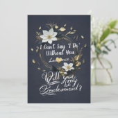 Floral krans zal je mijn bruidsmeisje bruiloft kaart (Staand voorkant)