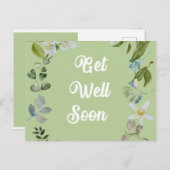 Floral krijgt snel een groet aankondigingskaart (Voorkant / Achterkant)