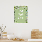 Floral krijgt snel een Poster over groeten (Keuken)