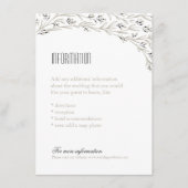 Floral krijtbord rustieke bruiloft informatie kaar informatiekaartje (Voorkant)