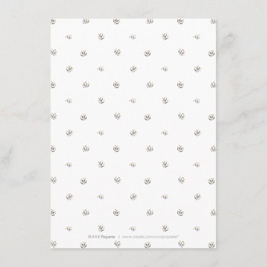 Floral krijtbord rustieke bruiloft informatie kaar informatiekaartje (Achterkant)