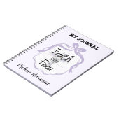 Floral kruis met Christelijke prijsopgave Notitieboek (Linkerzijde)