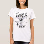 Floral kruis met Christelijke quote T-Shirt (Voorkant)