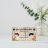 Floral KuneKune Pig Visitekaartje (Staand voorkant)