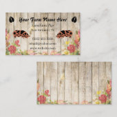 Floral KuneKune Pig Visitekaartje (Voorkant / Achterkant)