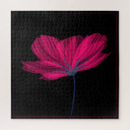Floral-kunst met zwart-wit en roze flauw, uitdagen legpuzzel
