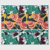 Floral kunstdecopatroon orientaal verpakkingspapie cadeaupapier (Vlak)