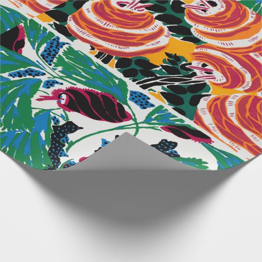 Floral kunstdecopatroon orientaal verpakkingspapie cadeaupapier (Hoek)