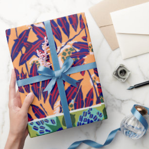 Floral kunstdecopatroon orientaal verpakkingspapie cadeaupapier