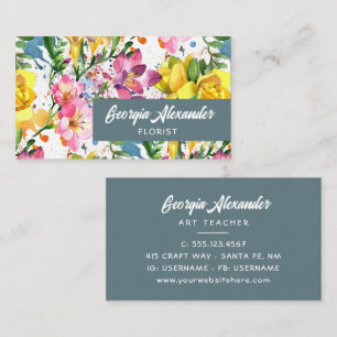 Floral kunstenaar van de moderne Waterverf van Tre Visitekaartje